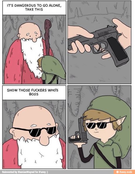 Link gets a present from Santa