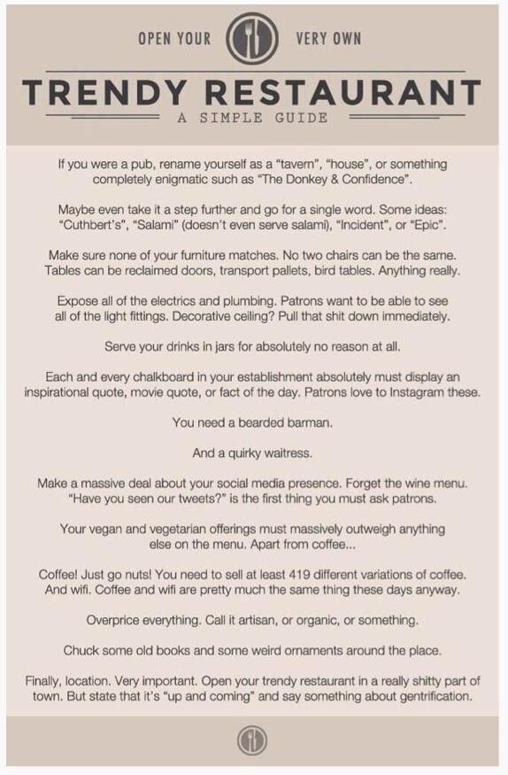 Guide to opening a hipster cafe