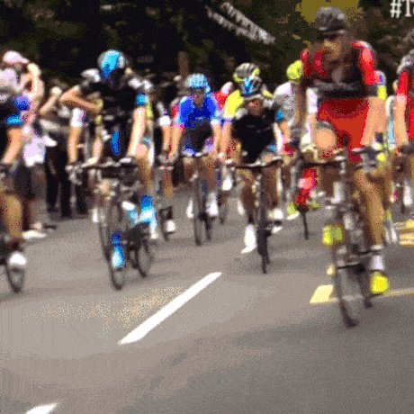 Cyclist Marcus Burghardt makes a young fan's day by giving him his Musette.