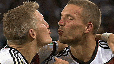 Schweinsteiger and Podolski
