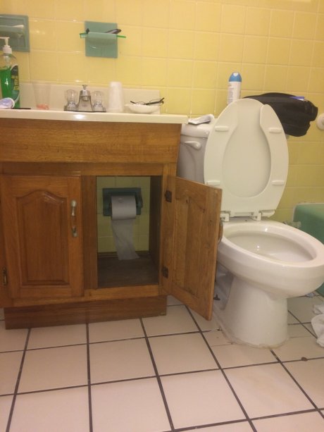 It only took me 3 days to find the toilet paper.