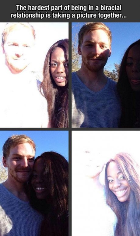 Interracial relationship problems.