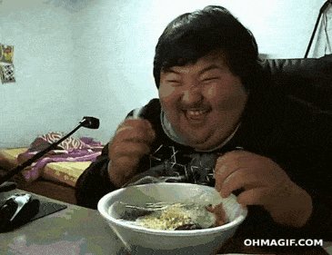 After a long day at work, I finally get to eat some real food.