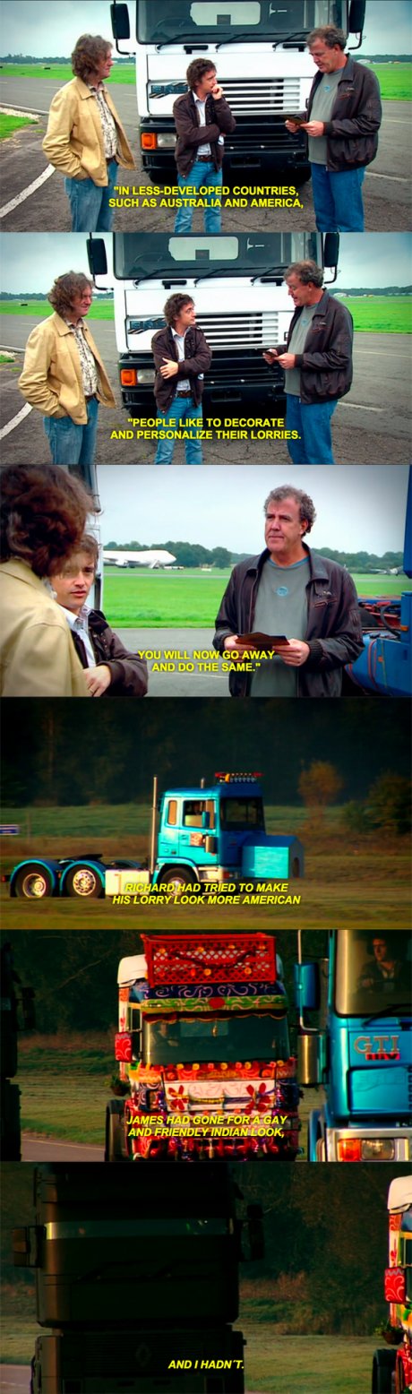 Top Gear decorates their lorries