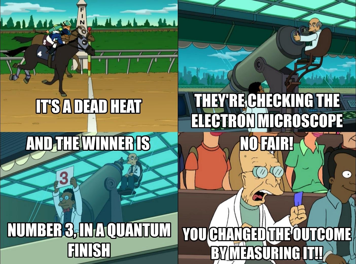 Never bet on quantum results..