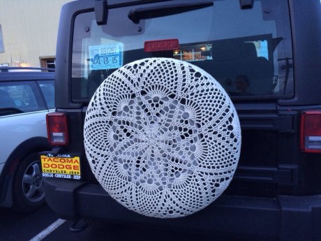 When Grandma gives you Jeep accessories. Astoria, Oregon.