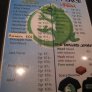 Menu from a Amsterdam coffeeshop