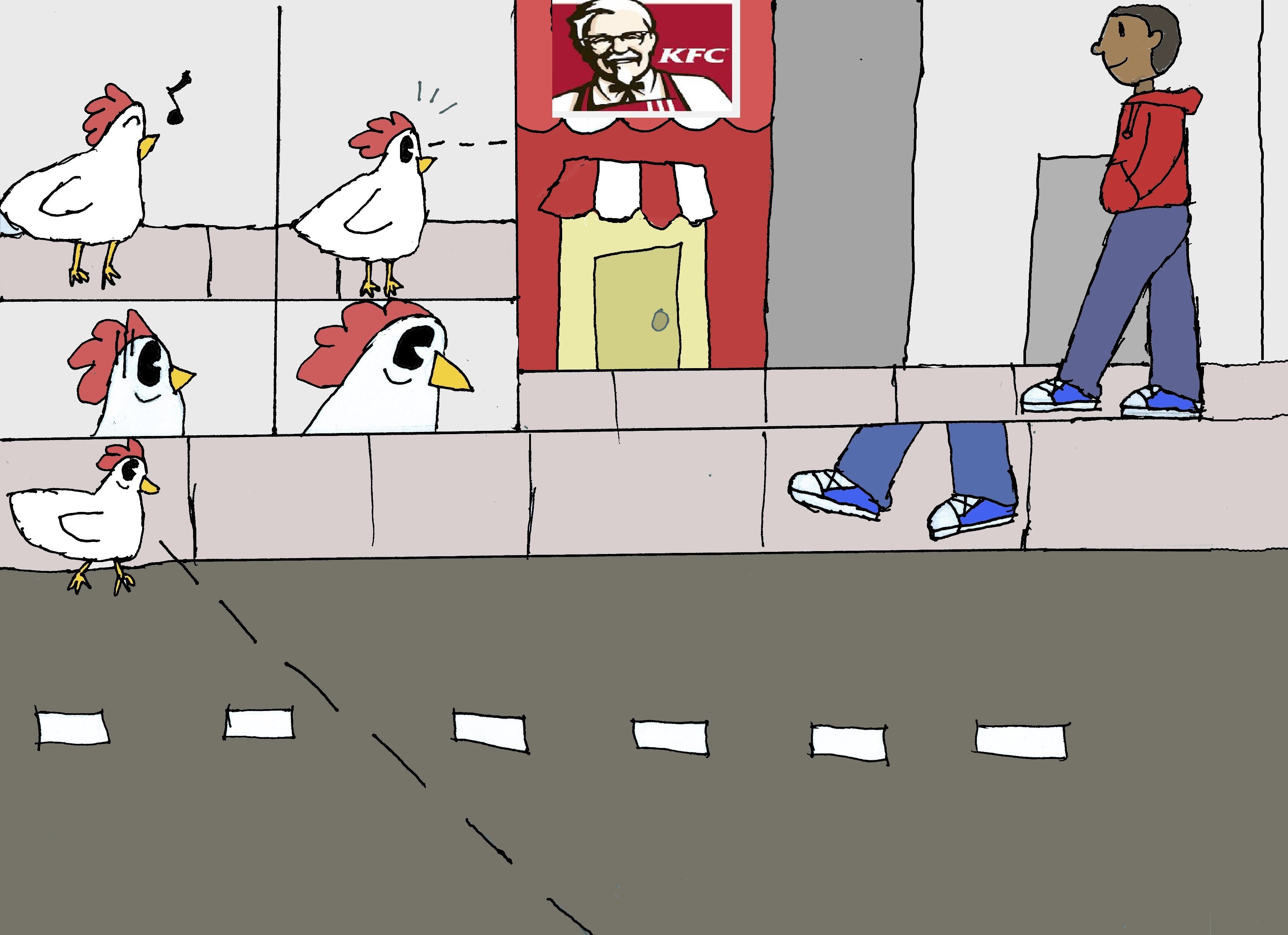 Real reason the chicken crossed the road
