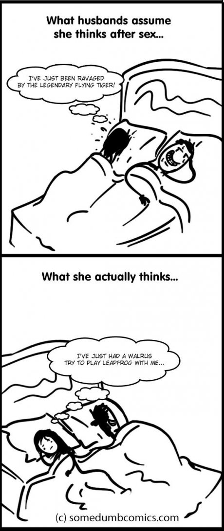 After sex...