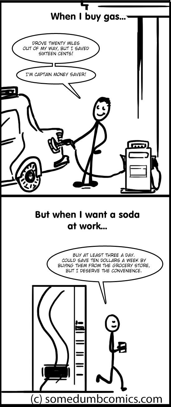 Saving money...