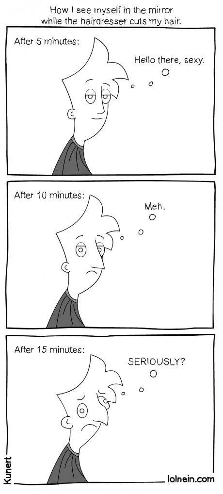 At the hairdresser