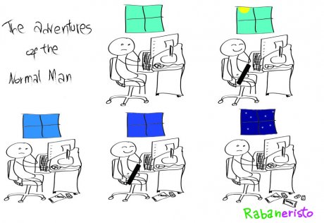 The adventures of the Normal Man.