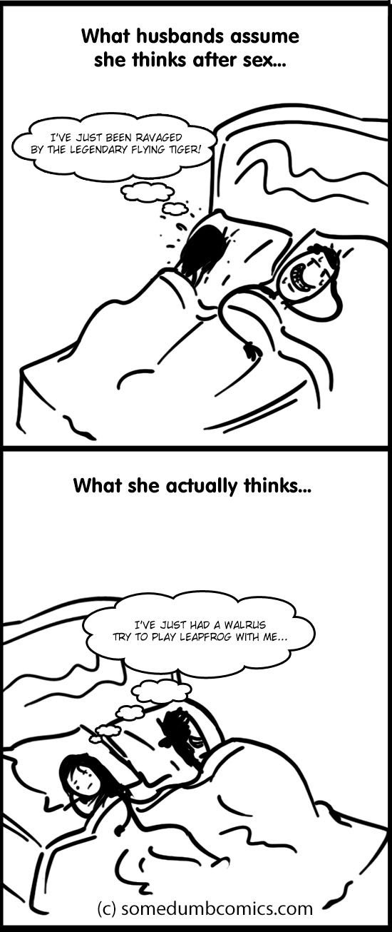 After sex...