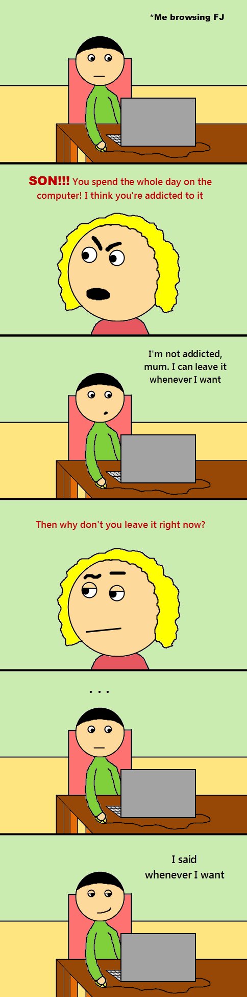 Addicted to the computer