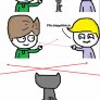 Playing with the cat