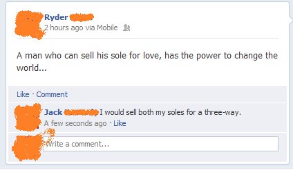 Poor gingers, always barefoot.