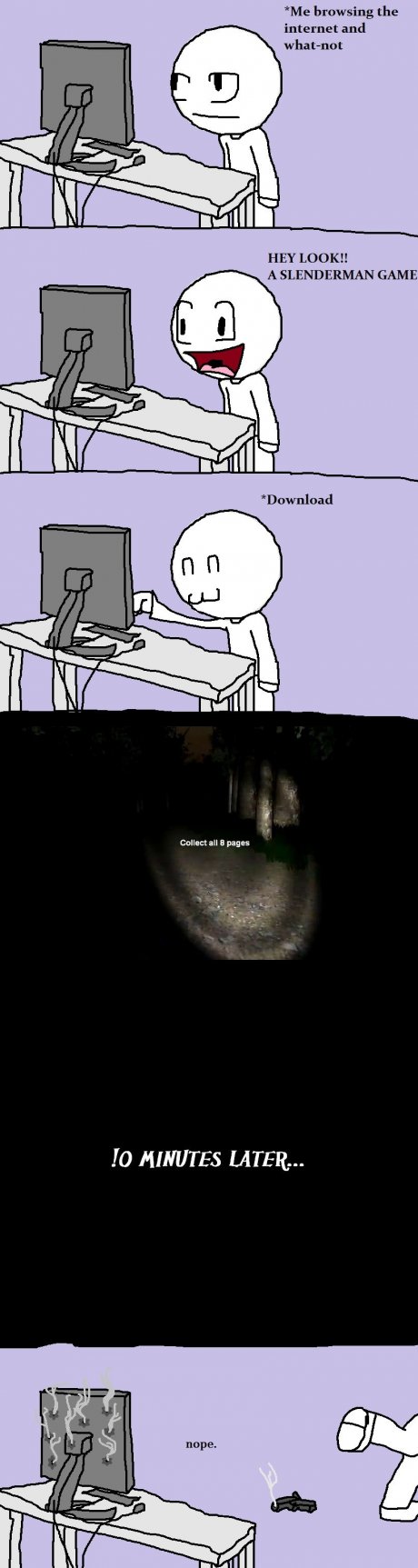 Slenderman Game.