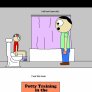 On the toilet