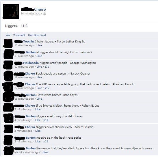 looks like /b/ logged onto facebook