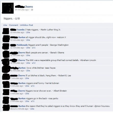 looks like /b/ logged onto facebook