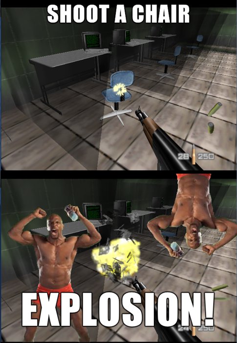 Goldeneye chair logic.