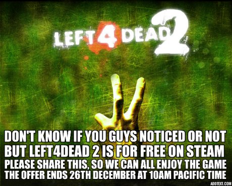 Left 4 Dead 2 Free on Steam