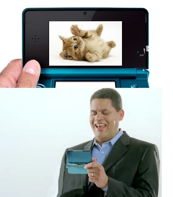 Reggie loves his 3DS