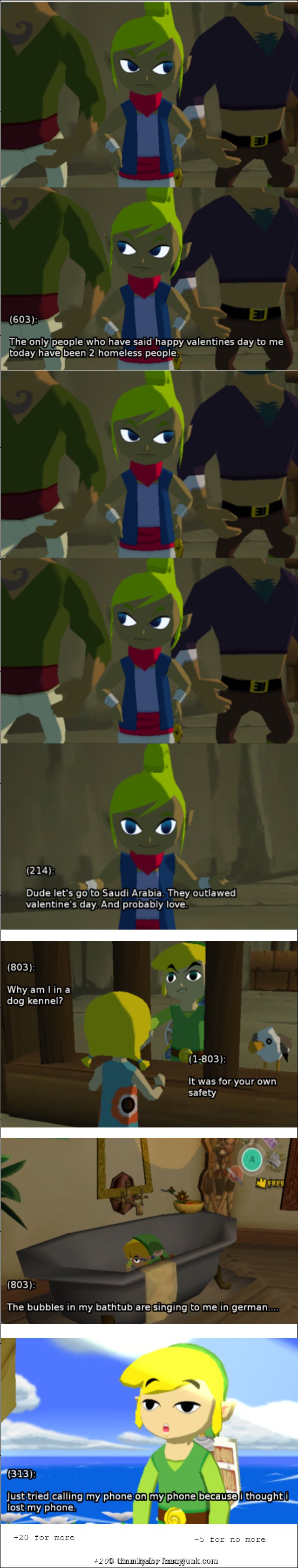 Texts on Wind Waker screen shots