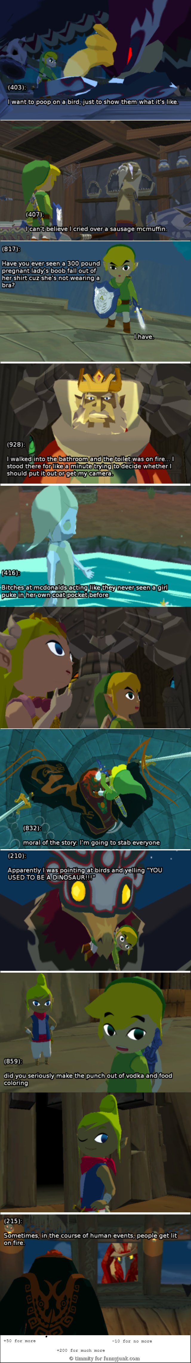 Texts on Wind Waker screen shots 3